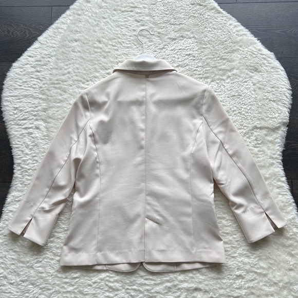 Cream White Blazer Sz S - Picture 6 of 8